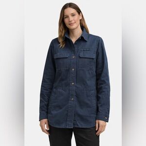 Vintage Lauren Ralph Lauren Blue Military Button Front Jacket Field Sz P/P